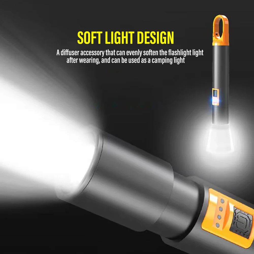 D2 High Power LED Flashlight 2000m Long Lighting Distance Spotlight Rechargeable Zoom Torch Work Light Camping Fishing Lantern
D2 High Power LED Flashlight 2000m Long Lighting Distance Spotlight Rechargeable Zoom Torch Work Light Camping Fishing Lantern