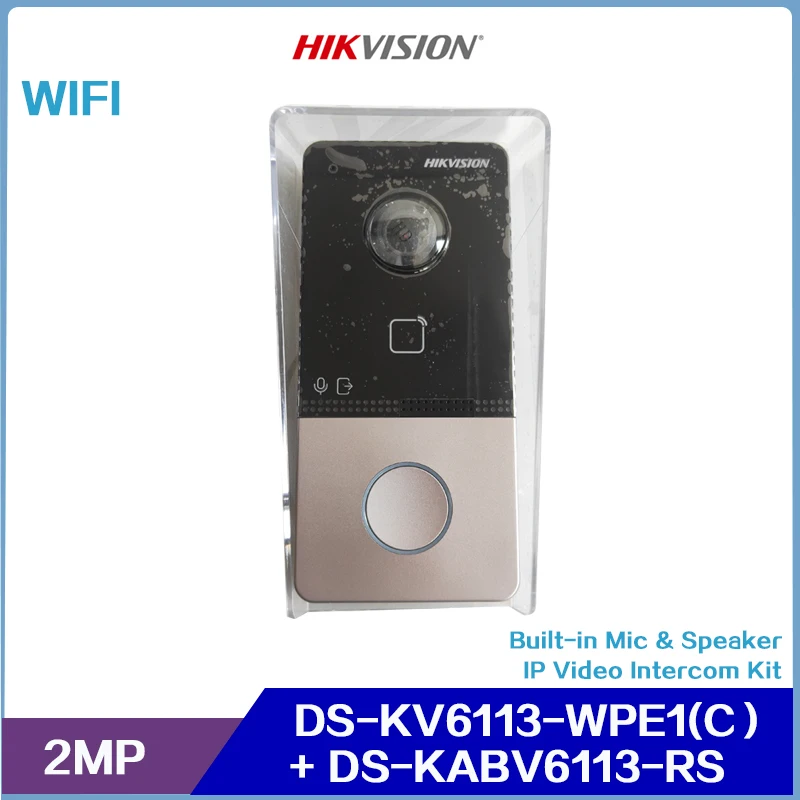 

HIKVISION WIFI PoE Video Intercoms DS-KH6320-WTE1 DS-KH6350-WTE1 DS-KV6113-WPE1(C) and DS-KABV6113-RS, Built-in Mic and Speaker