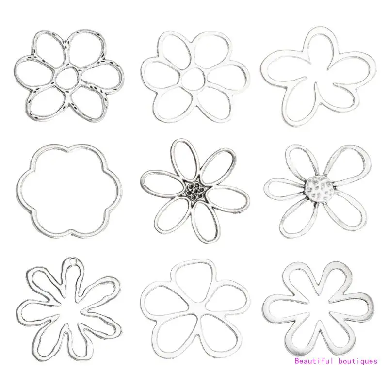 

Alloy Irregular Flower Charm Flower Bead Pendant DIY Earring Bracelet Necklace Flower Bead for Birthday Valentines Gift DropShip