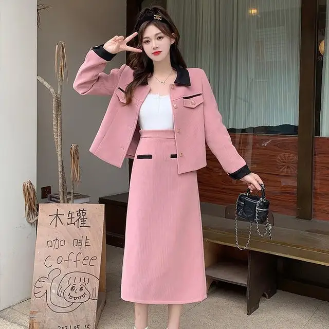 Sweet Plus Size Women's Suit Jacket Fat Mm Cardigan Top Spring and Autumn Suit Long Skirt Girl Party Work Two-piece Set Clothing
Sweet Plus Size Women's Suit Jacket Fat Mm Cardigan Top Spring and Autumn Suit Long Skirt Girl Party Work Two-piece Set Clothing