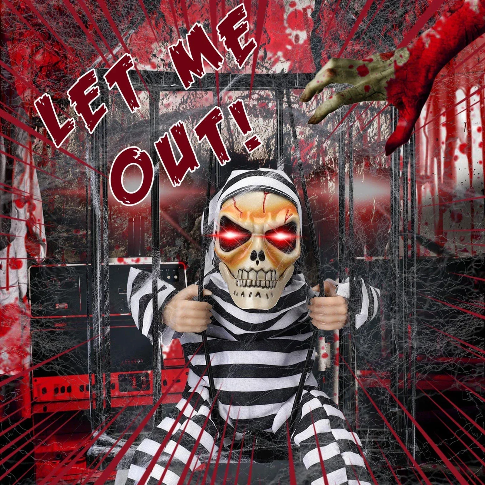 Halloween Horror Props Haunted House Prisoners Glowing Ghost Screaming Sound Control Hanging Ghost Cage Haunted Party Props
Halloween Horror Props Haunted House Prisoners Glowing Ghost Screaming Sound Control Hanging Ghost Cage Haunted Party Props