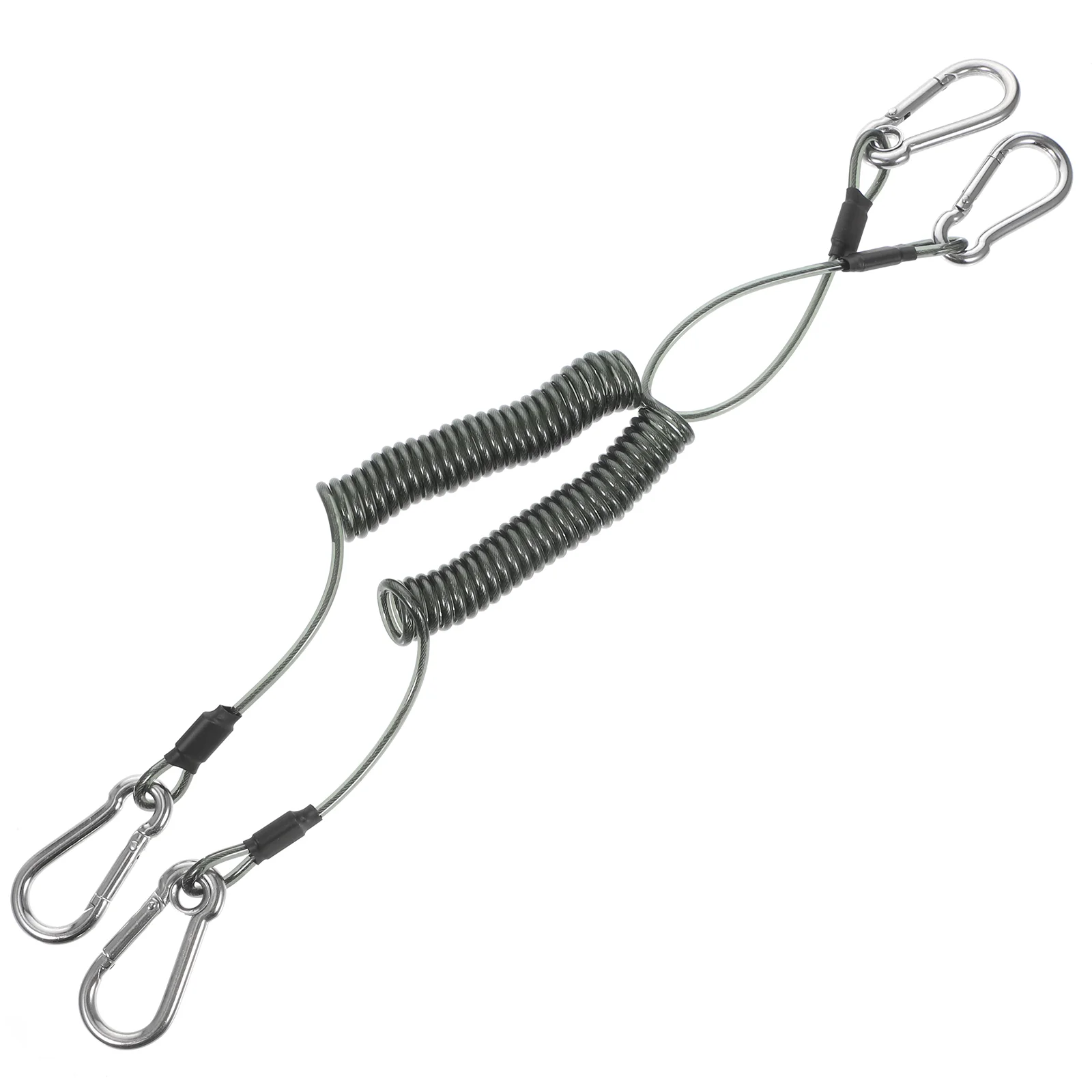 Retractable Fishing Coiled Lanyard Stainless Steel Boating Tether Carabiner Fishing Tool Safety Rope Rod Leash Extension Cord
Retractable Fishing Coiled Lanyard Stainless Steel Boating Tether Carabiner Fishing Tool Safety Rope Rod Leash Extension Cord