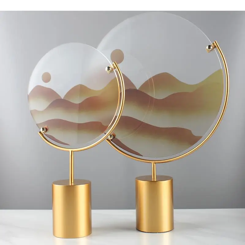 Chinese Mountain View Ornaments Two-piece Suit Acrylic Screen Metal Base Home Living Room Desktop Crafts Decorations Figurines
Chinese Mountain View Ornaments Two-piece Suit Acrylic Screen Metal Base Home Living Room Desktop Crafts Decorations Figurines