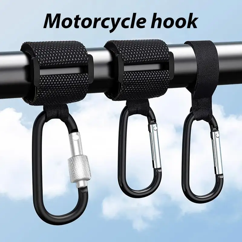 

Motorbike Handlebar Hook Scooter Hook Aluminum Alloy Multifunctional Pram Stroller Hook Punch Free Helmet Takeaway Hook Storage