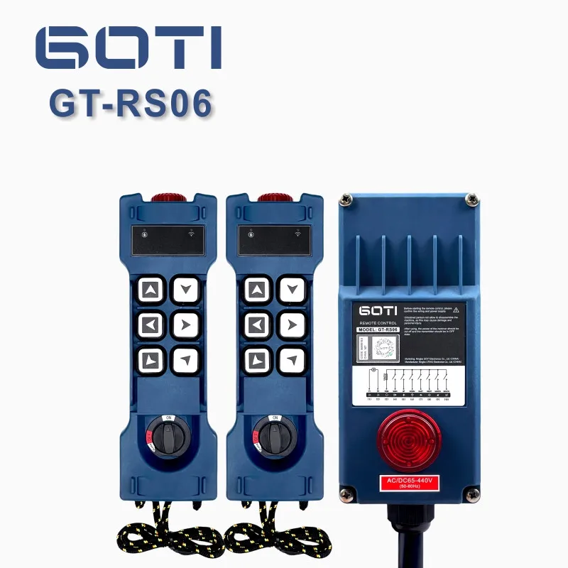 

GT-RS06 Industrial Radio Wireless Crane Hoist Remote Control Switch 2T1R 1T1R 6 Channel Replace UTING F21-E1B F21-E1 TELEcontrol