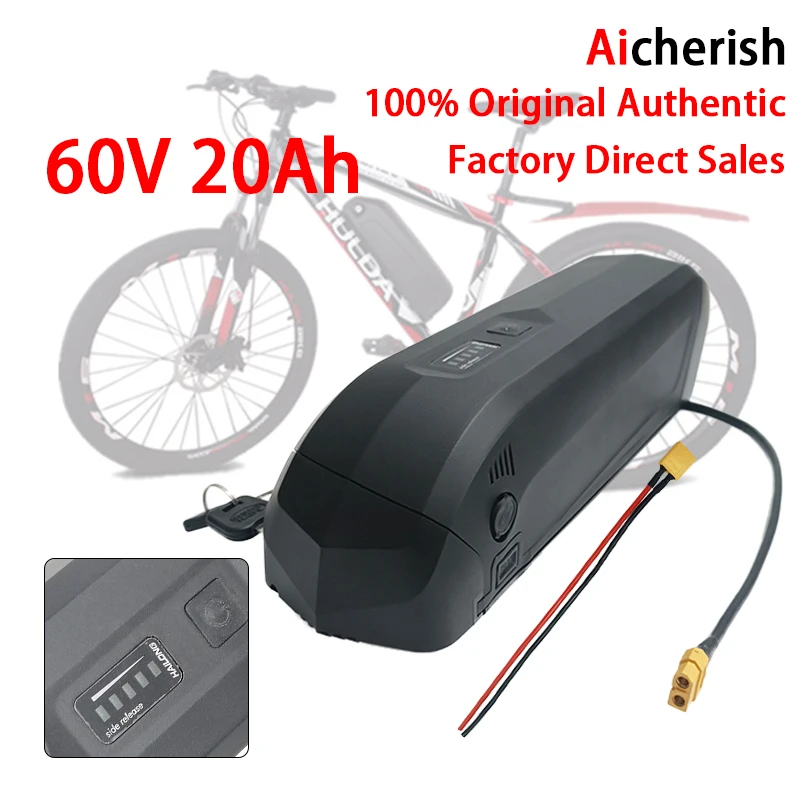 New Aicherish E-bike Battery Powerful Electric Bicycle Lithium Battery 60V 20Ah 30Ah 40Ah Hailong 18650 Cells Pack USB Port+XT60
New Aicherish E-bike Battery Powerful Electric Bicycle Lithium Battery 60V 20Ah 30Ah 40Ah Hailong 18650 Cells Pack USB Port+XT60