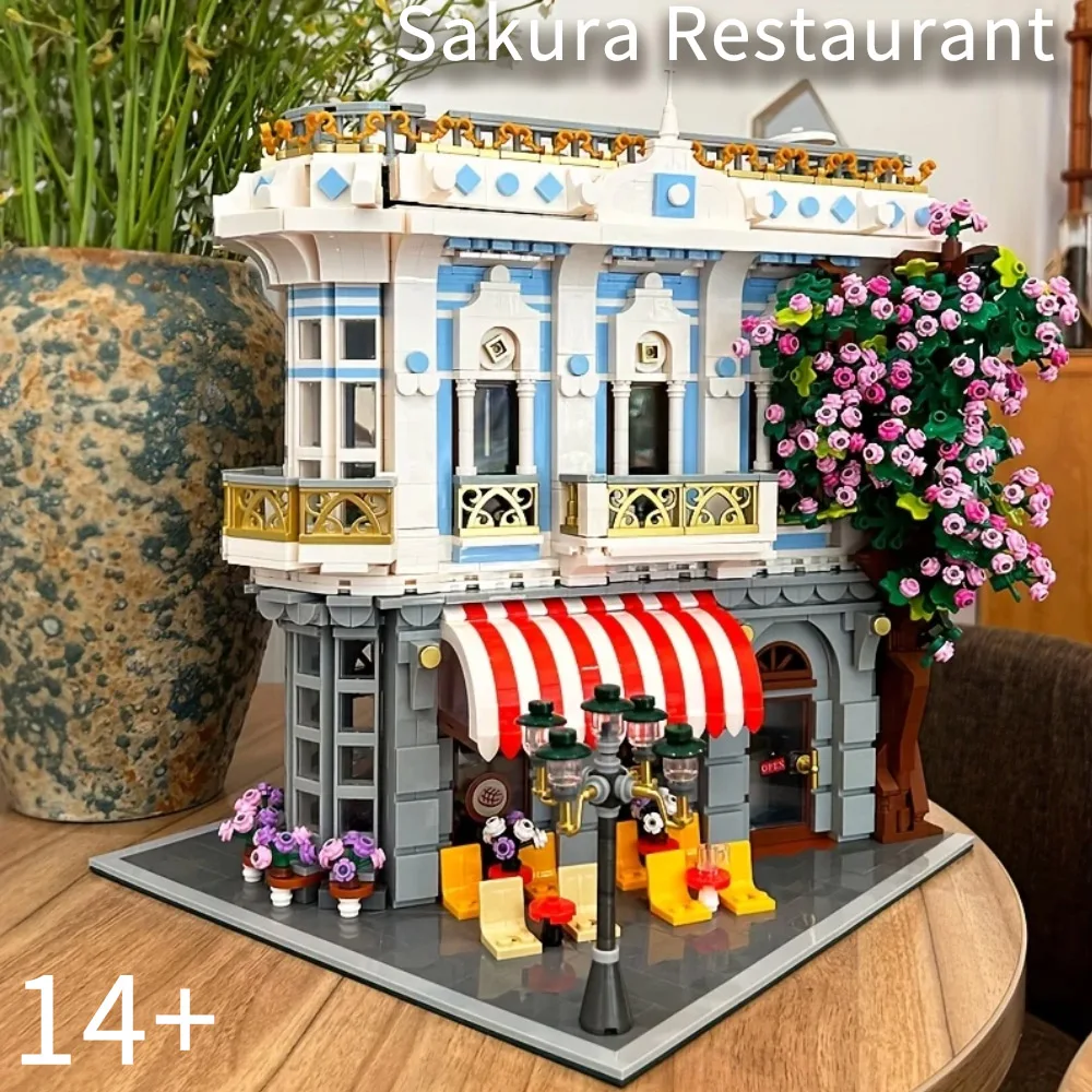 IN stock Creative City Light Sakura Restaurant Building Blocks MOC street view Creative Model Set Bricks Adult Toys IN stock Creative City Light Sakura Restaurant Building Blocks MOC street view Creative Model Set Bricks Adult Toys