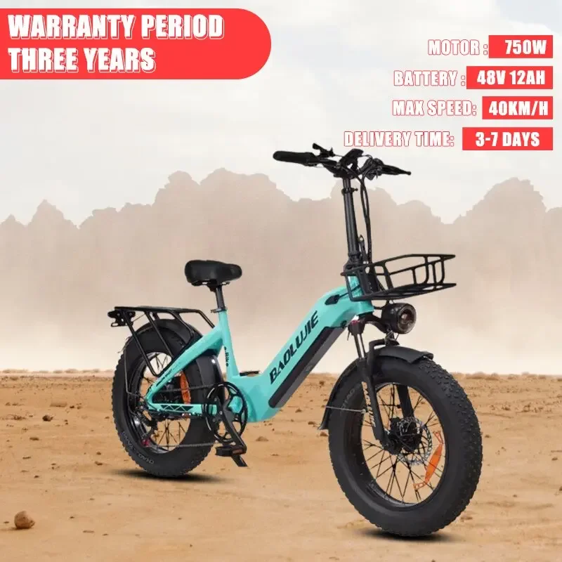 E Bike Aldult 20*4.0 Inch Fat Tire Electric Bike 750W Motor 48V12AH Waterproof Lithium Battery Variable Speed Electric Bicycle
E Bike Aldult 20*4.0 Inch Fat Tire Electric Bike 750W Motor 48V12AH Waterproof Lithium Battery Variable Speed Electric Bicycle