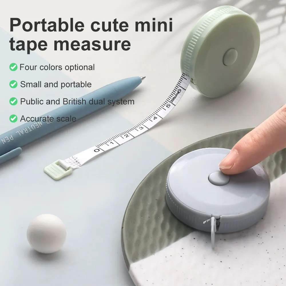 1.5M Retractable Measure Roll Mini Cute Centimeters Inches Tape Measure Colorful Measurement Ruler Practical Gauge Gadget
1.5M Retractable Measure Roll Mini Cute Centimeters Inches Tape Measure Colorful Measurement Ruler Practical Gauge Gadget