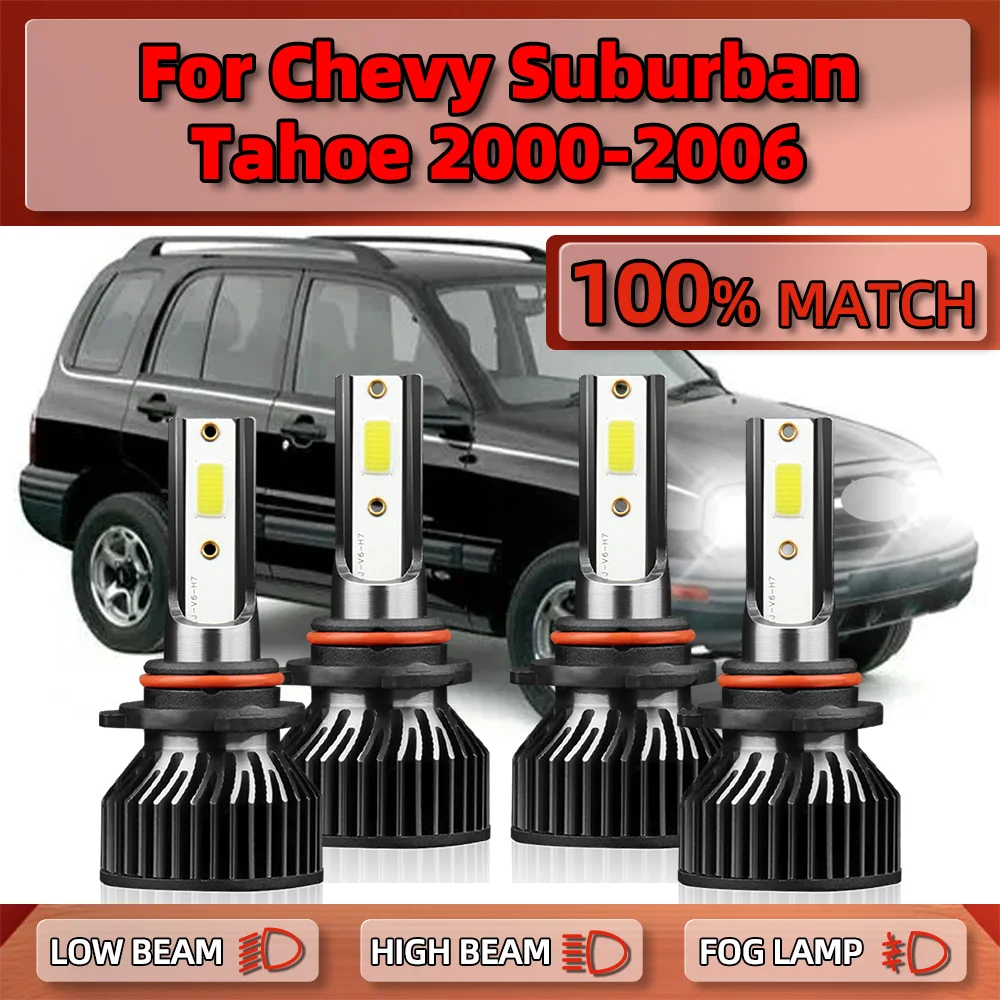 

240W LED Headlight Bulbs 40000LM Car Light 9005 HB3 9006 HB4 Auto Lamps 12V For Chevy Suburban Tahoe 2000-2003 2004 2005 2006