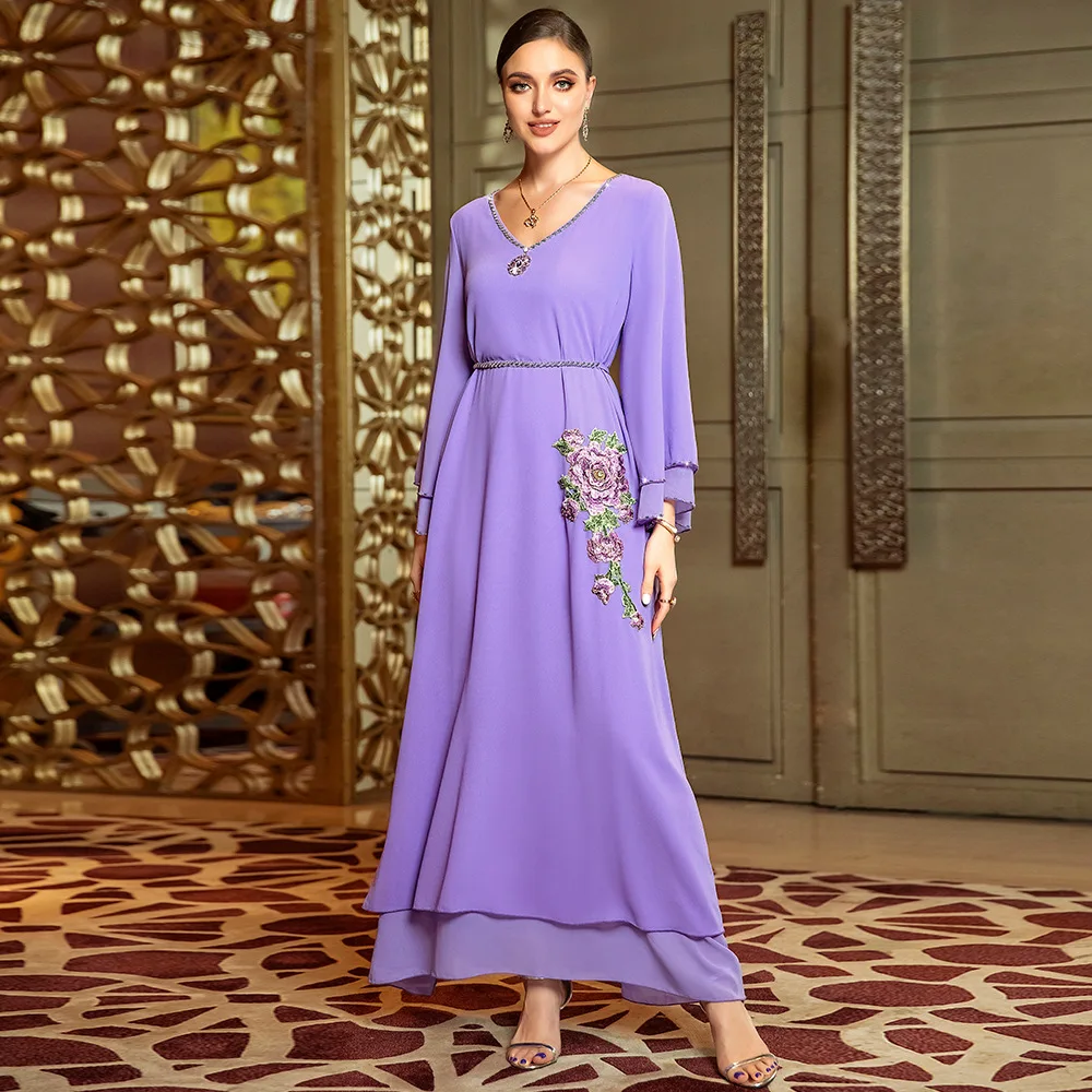 Purple African Dresses For Women Elegant Dashiki Summer Autumn Muslim Fashion Abaya Maxi Dress Traditional Fairy Africa Clothing
Purple African Dresses For Women Elegant Dashiki Summer Autumn Muslim Fashion Abaya Maxi Dress Traditional Fairy Africa Clothing