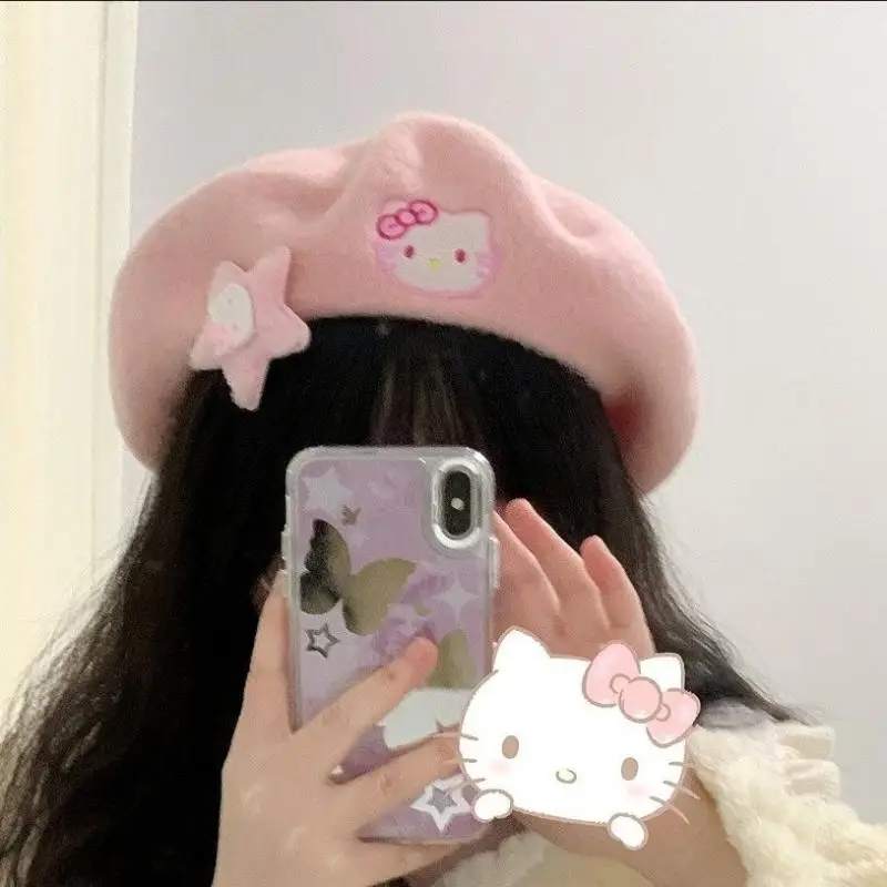 Розовый берет Hello Kittys, милый берет для девочки, с изображением лица, милая шапка для девочки, аниме плюшевые игрушки для детей, подарки на день рождения
Розовый берет Hello Kittys, милый берет для девочки, с изображением лица, милая шапка для девочки, аниме плюшевые игрушки для детей, подарки на день рождения