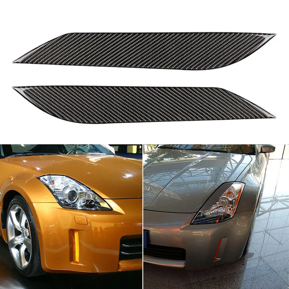 2Pcs Carbon Fiber Headlight Eyebrows Eyelids Cover Frame Trim For Nissan 350Z 2003-09 Car Accessories Car Styling
2Pcs Carbon Fiber Headlight Eyebrows Eyelids Cover Frame Trim For Nissan 350Z 2003-09 Car Accessories Car Styling