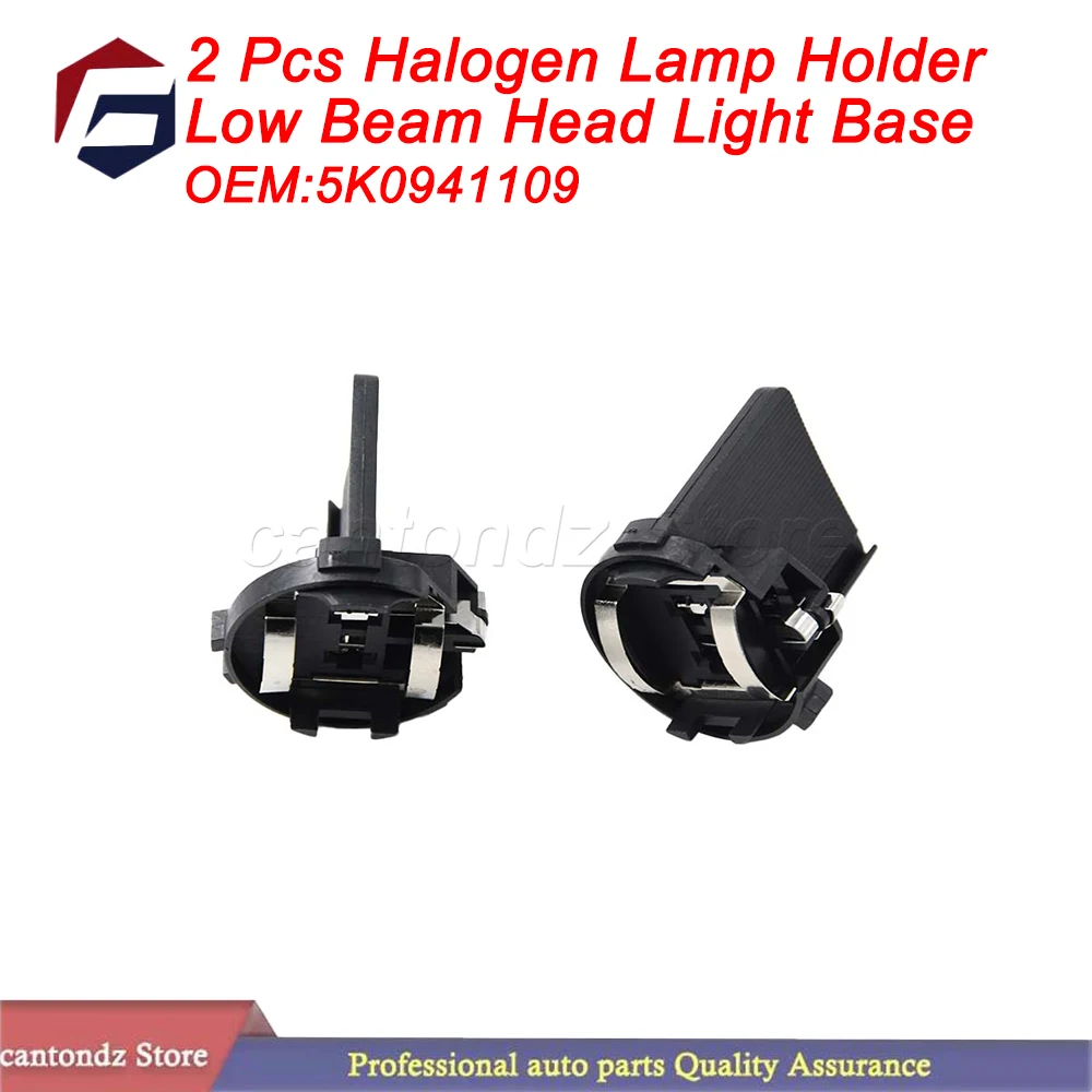 

2 Pcs 5K0941109 Halogen Lamp Holder Low Beam Head Light Base for Golf 6 MK6 7 MK7 Tiguan Touran Sharan Scirocco R GTS