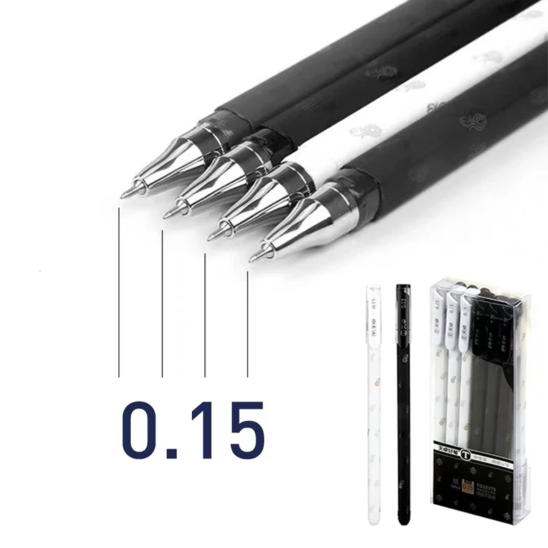 4pcs/Lot 0.15mm Black Ink Gel Pens Very Fine Business Office Financial Writing Signature Pen Tools Students School Stationery
4pcs/Lot 0.15mm Black Ink Gel Pens Very Fine Business Office Financial Writing Signature Pen Tools Students School Stationery