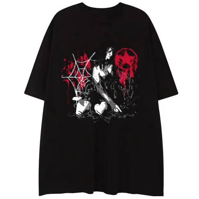 Women'S y2k Print T-shirt Vintage Crop Top Y2K Aesthetic Summer Slim Fit Tees Tops Streetwear Gothic Punk
Women'S y2k Print T-shirt Vintage Crop Top Y2K Aesthetic Summer Slim Fit Tees Tops Streetwear Gothic Punk