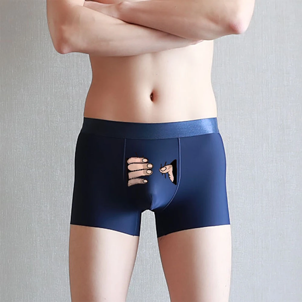 Funny Cartoon Short Underwear Men Ice Silk Boxer Smooth Sexy Cute Boxer Elasticity Briefs Bulge Pouch Panties Casual Swimwear
Funny Cartoon Short Underwear Men Ice Silk Boxer Smooth Sexy Cute Boxer Elasticity Briefs Bulge Pouch Panties Casual Swimwear