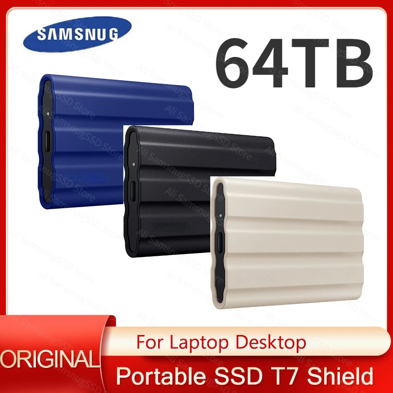 Portable SSD T7 Shield 1TB 2TB 64TB High Speed External Disk Hard Drive Solid State Disk Compatible For Laptop Desktop PC
Portable SSD T7 Shield 1TB 2TB 64TB High Speed External Disk Hard Drive Solid State Disk Compatible For Laptop Desktop PC