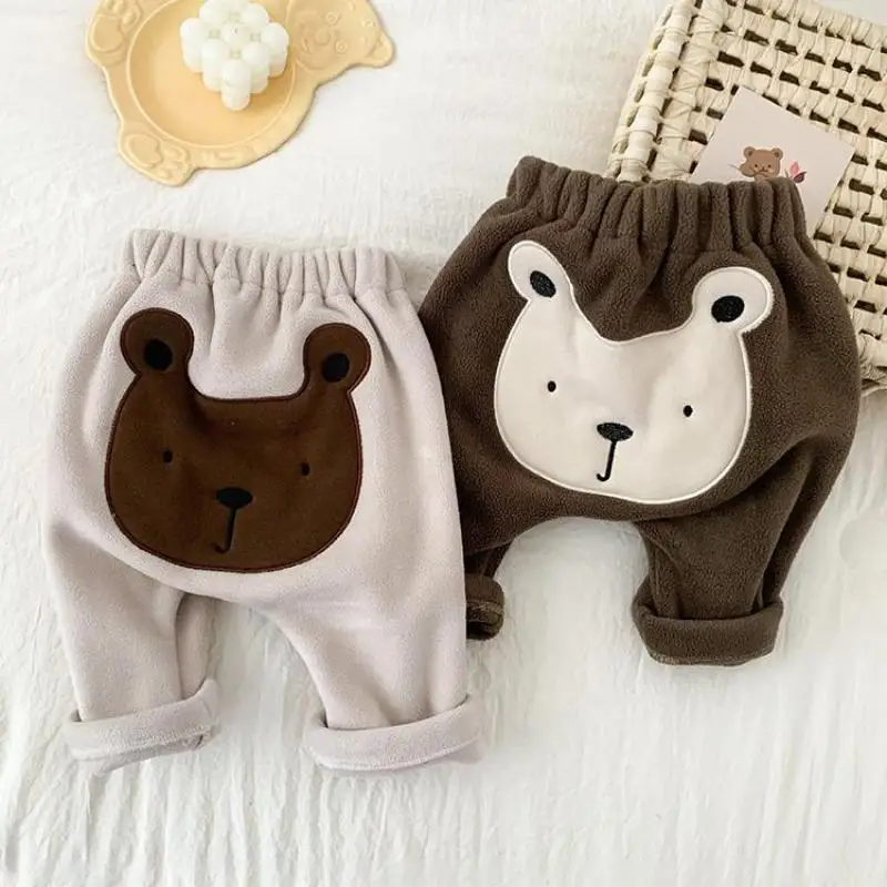 Autumn Winter Plus Velvet Cartoon Bear Casual Pants Boy Girl Children Fleece Thick Warm Sweatpants Baby Loose Cotton Trousers
Autumn Winter Plus Velvet Cartoon Bear Casual Pants Boy Girl Children Fleece Thick Warm Sweatpants Baby Loose Cotton Trousers