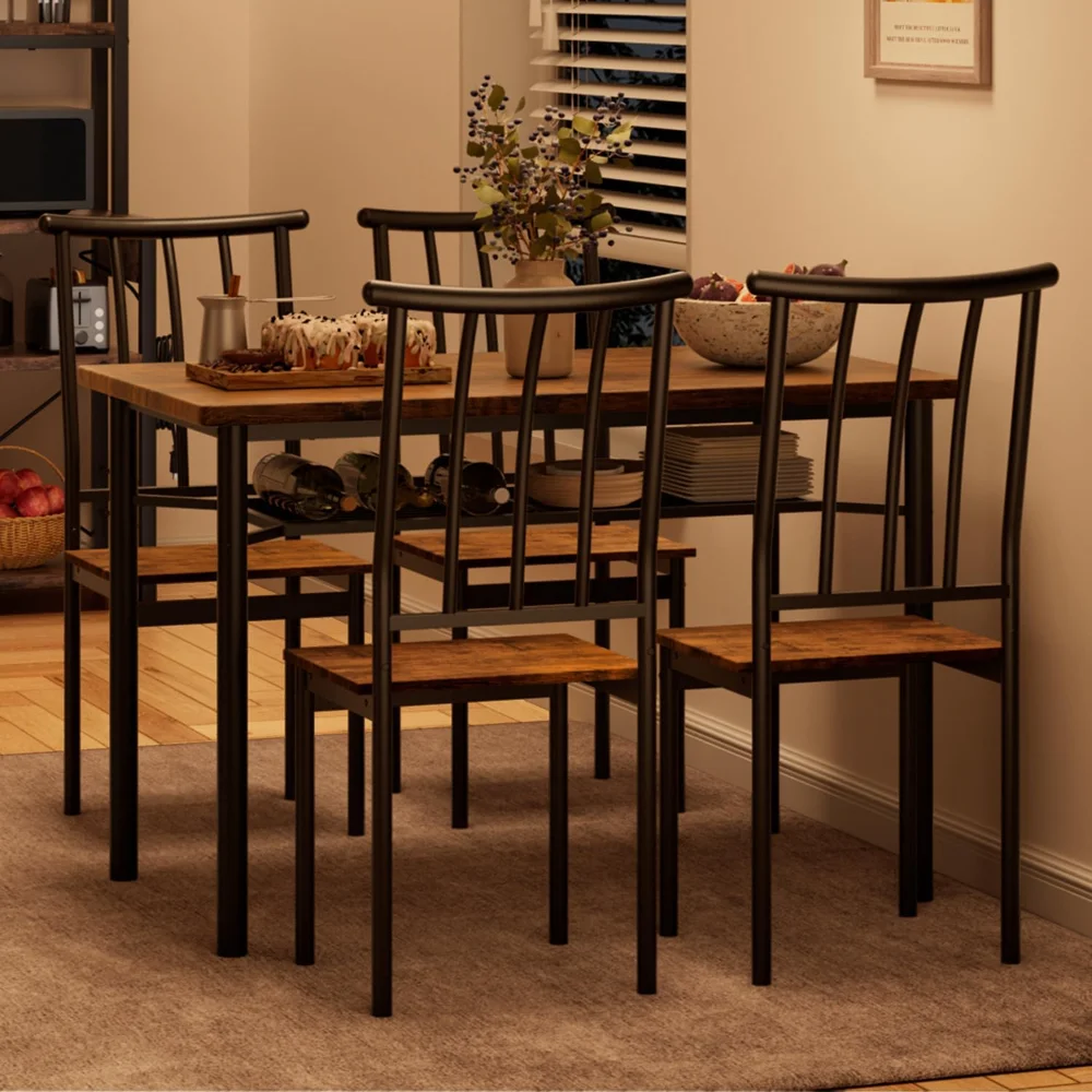 IDEALHOUSE Dining Table Set for 4, Kitchen Table and Chairs for 4 with Wine Rack, Sturdy Rectangular Kitchen
IDEALHOUSE Dining Table Set for 4, Kitchen Table and Chairs for 4 with Wine Rack, Sturdy Rectangular Kitchen