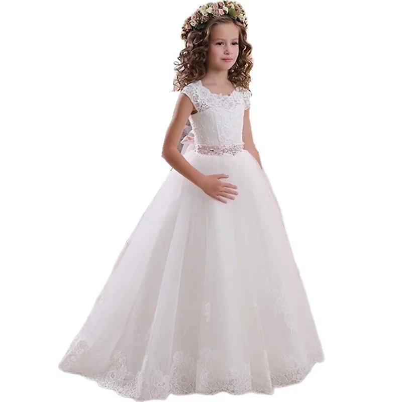 Ivory White Lace Flower Girls Dresses Ball Gown Floor Length Girls First Communion Dress Princess Dress 2-14 Old
Ivory White Lace Flower Girls Dresses Ball Gown Floor Length Girls First Communion Dress Princess Dress 2-14 Old