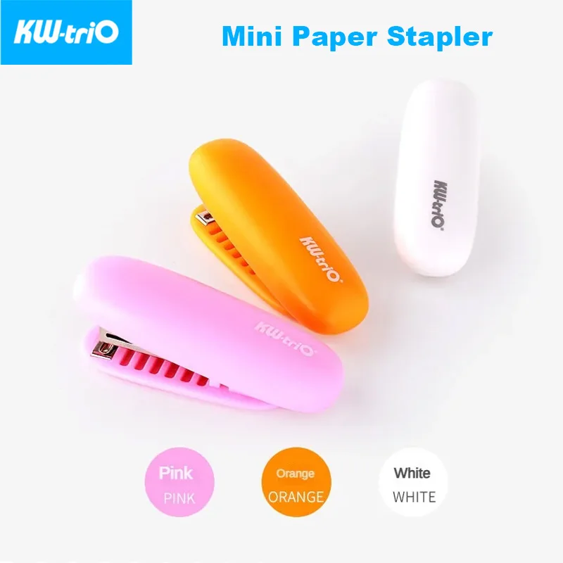 

KW-TRIO Mini Stapler Desk Binding Binder Book Durable Paper Stapling Colors School Supplies Stationery Office Accessories