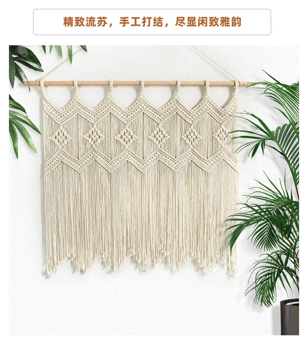 Nordic Boho Macrame Woven Lampshade - Handcrafted Pendant Light Cover 8 Sbd57d8a60ccf46d4804c89a300d5314cH