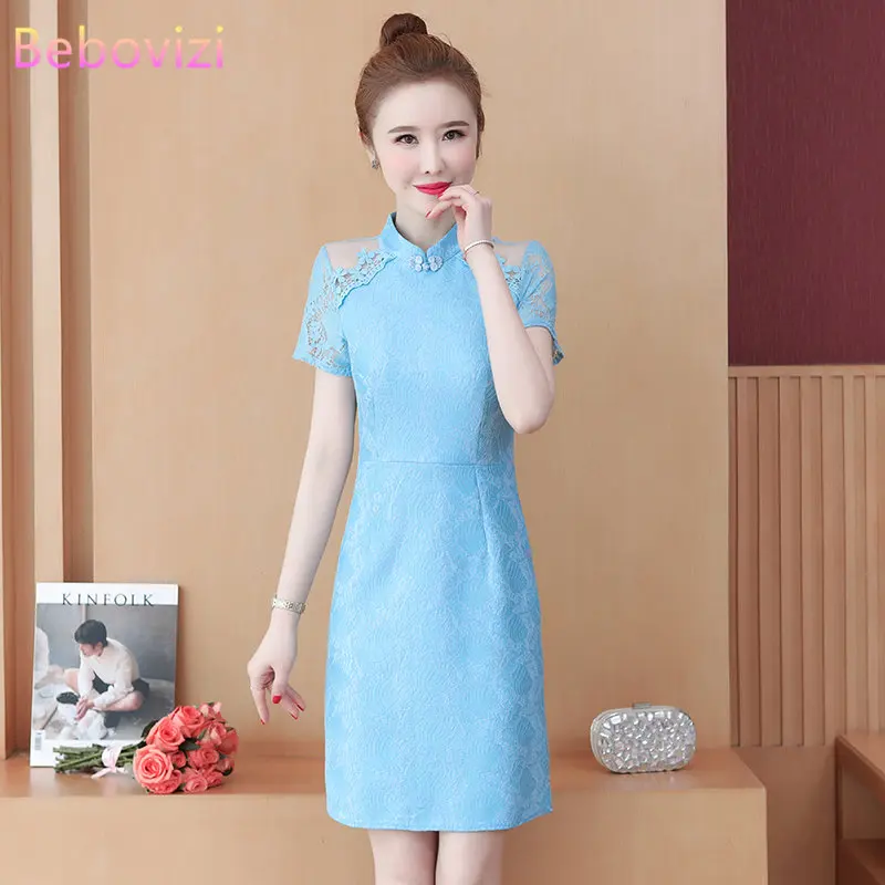 4 Color Chinese Traditional Lace Qipao Dress Women Clothing Summer New Retro Improved Cheongsam Plus Size 4XL
4 Color Chinese Traditional Lace Qipao Dress Women Clothing Summer New Retro Improved Cheongsam Plus Size 4XL