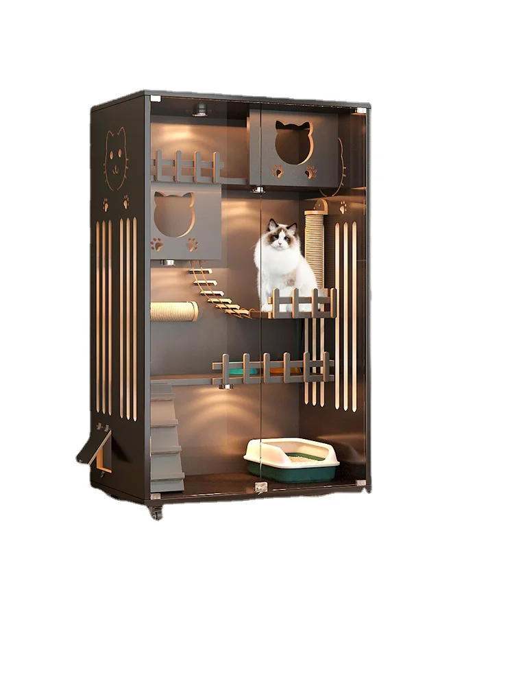 Cat Villa Household Solid Wood Cat Cabinet Panoramic House Room Indoor Large Space Nest Large House Cage
Cat Villa Household Solid Wood Cat Cabinet Panoramic House Room Indoor Large Space Nest Large House Cage
