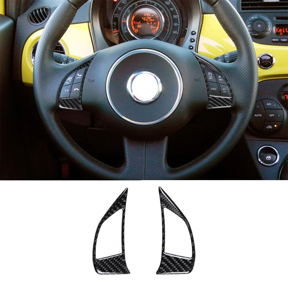 Button Steering Wheel Performance/Custom 2pcs Car Accessories Carbon Fiber Cover Trim Brand New For Fiat 500 2012-2015
Button Steering Wheel Performance/Custom 2pcs Car Accessories Carbon Fiber Cover Trim Brand New For Fiat 500 2012-2015
