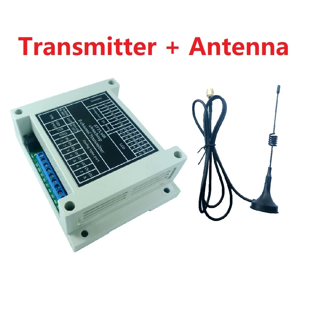 8CH 433M Lora Remote Controller Feedback Point-to-Point Wireless IO Swicth Relay Module Transmitter/Receiver for Smart Home PTZ
8CH 433M Lora Remote Controller Feedback Point-to-Point Wireless IO Swicth Relay Module Transmitter/Receiver for Smart Home PTZ
