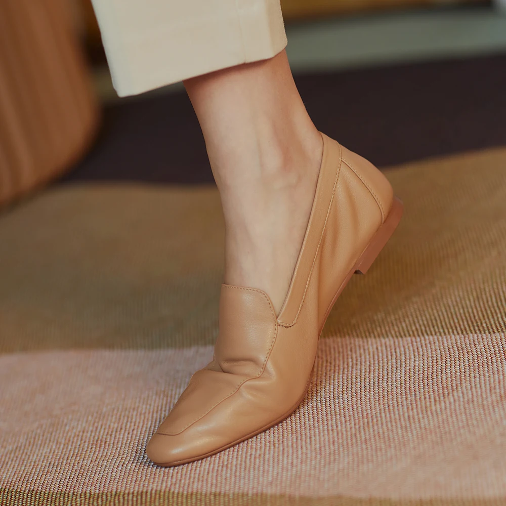 New Women Spring Summer Loafers Genuine Leather Slip On Casual Shoes Square Toes Fashion Flats Black Brown White
New Women Spring Summer Loafers Genuine Leather Slip On Casual Shoes Square Toes Fashion Flats Black Brown White