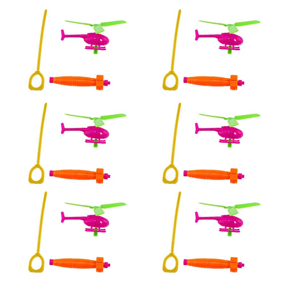 

6pcs Kids Flying Helicopter Toys Flying Plane Toys Playthings (Assorted Color)