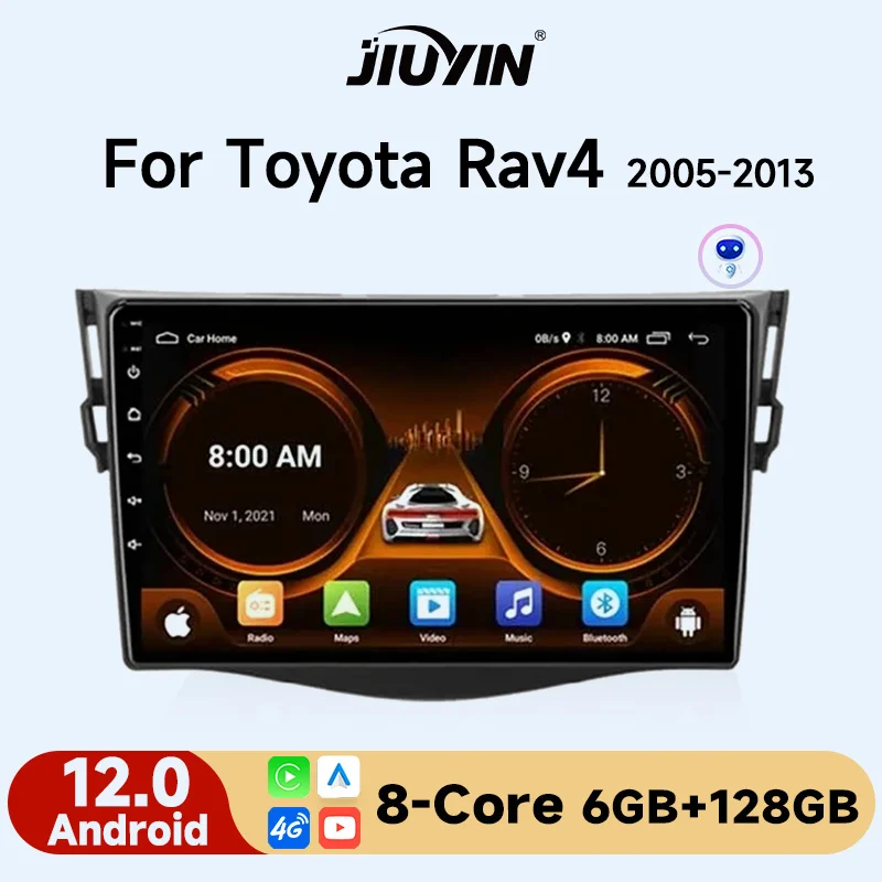 JIUYIN 9" Android 12 Car Radio For Toyota RAV4 Rav 4 2005-2013 Multimedia Player 2Din Carplay DSP Navigation GPS 4G WIFI stereo
JIUYIN 9" Android 12 Car Radio For Toyota RAV4 Rav 4 2005-2013 Multimedia Player 2Din Carplay DSP Navigation GPS 4G WIFI stereo
