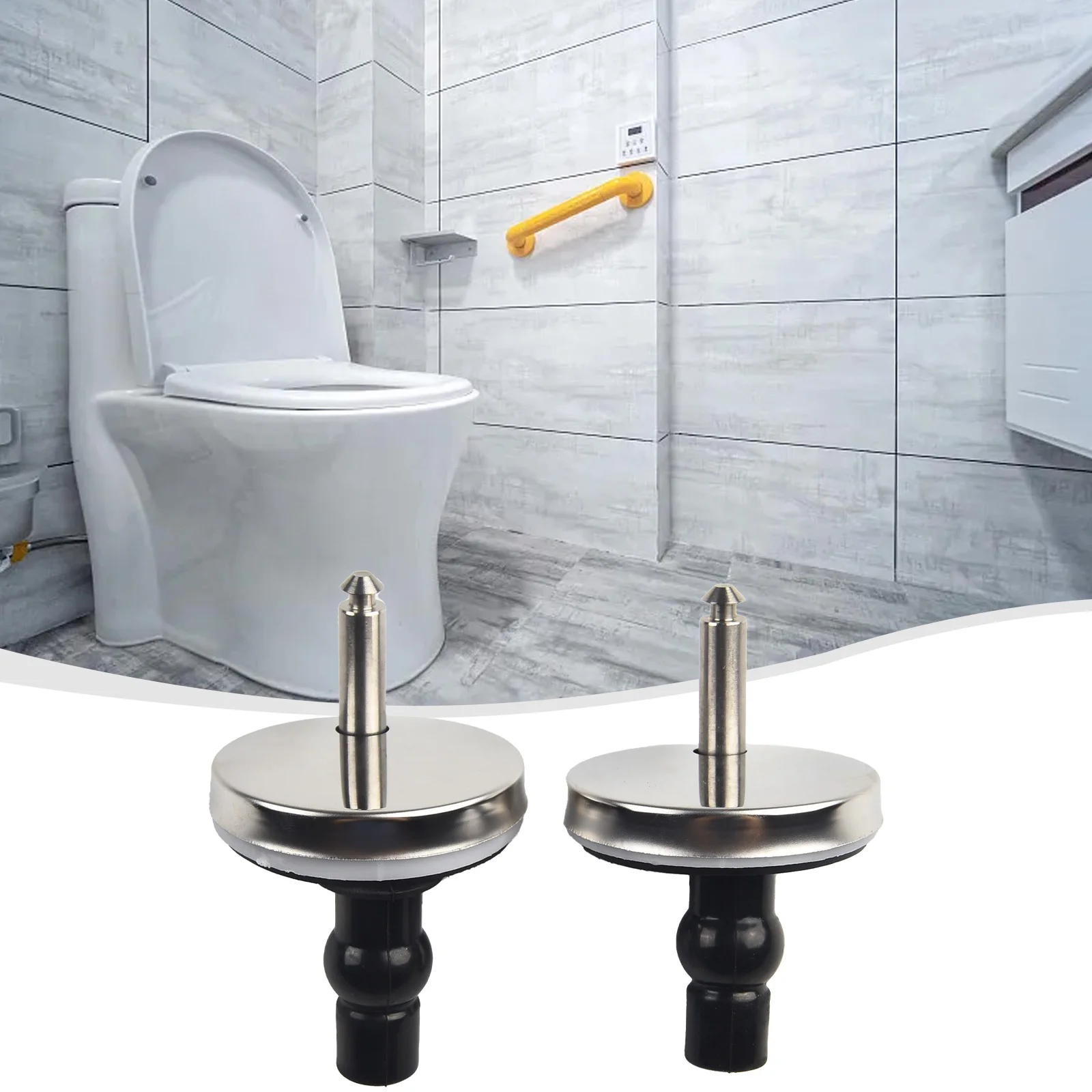 

Hinge Pack Toilet Hinge None Fitting Heavy Duty Stainless Steel Top Close 2pcs。 Toilet Hinges Hinge Pair Quick