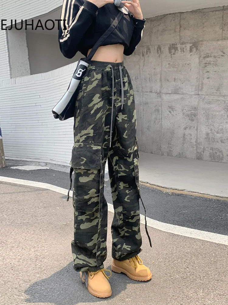 Women's Retro Hip-hop Camouflage Trousers All Seasons High Street Wide Leg Pants Ladies Casual Cargo Sports Free Shipping
Women's Retro Hip-hop Camouflage Trousers All Seasons High Street Wide Leg Pants Ladies Casual Cargo Sports Free Shipping