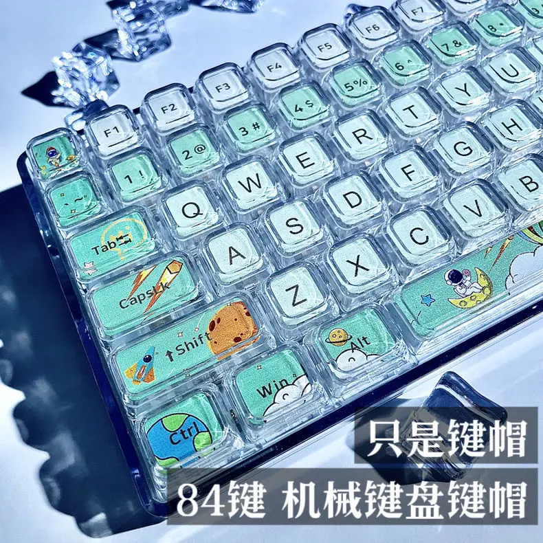 84 Keys Spaceman PBT Keycap DYE-SUB Personality Purple White Keycap Cherry Profile Keycap For MX Switch GK61 IK75 GK64 Keyboard
84 Keys Spaceman PBT Keycap DYE-SUB Personality Purple White Keycap Cherry Profile Keycap For MX Switch GK61 IK75 GK64 Keyboard