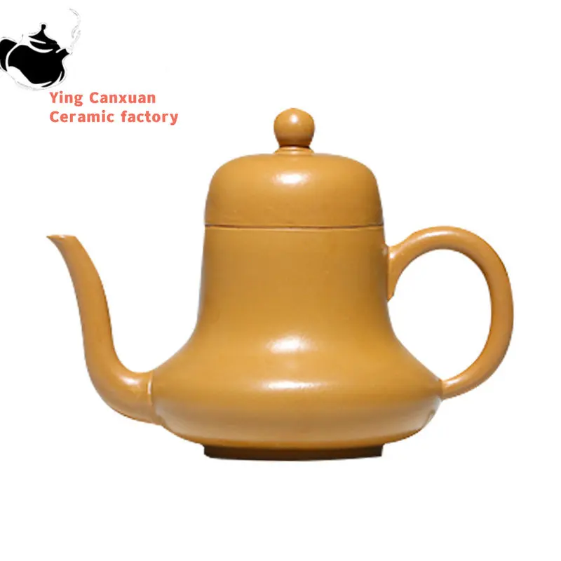 

130ml Authentic Yixing Purple Clay Teapots Chinese Famous Artists Handmade Tea Pot Raw Ore Gold Zhu Mud Kettle Zisha Tea Set