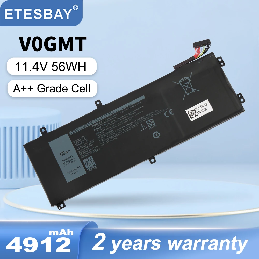 ETESBAY V0GMT Laptop Battery For Dell G7 17 7700 For Dell Inspiron 15 7501 For Dell Vostro 15 7500 Series Notebook 11.4V 56WH
ETESBAY V0GMT Laptop Battery For Dell G7 17 7700 For Dell Inspiron 15 7501 For Dell Vostro 15 7500 Series Notebook 11.4V 56WH
