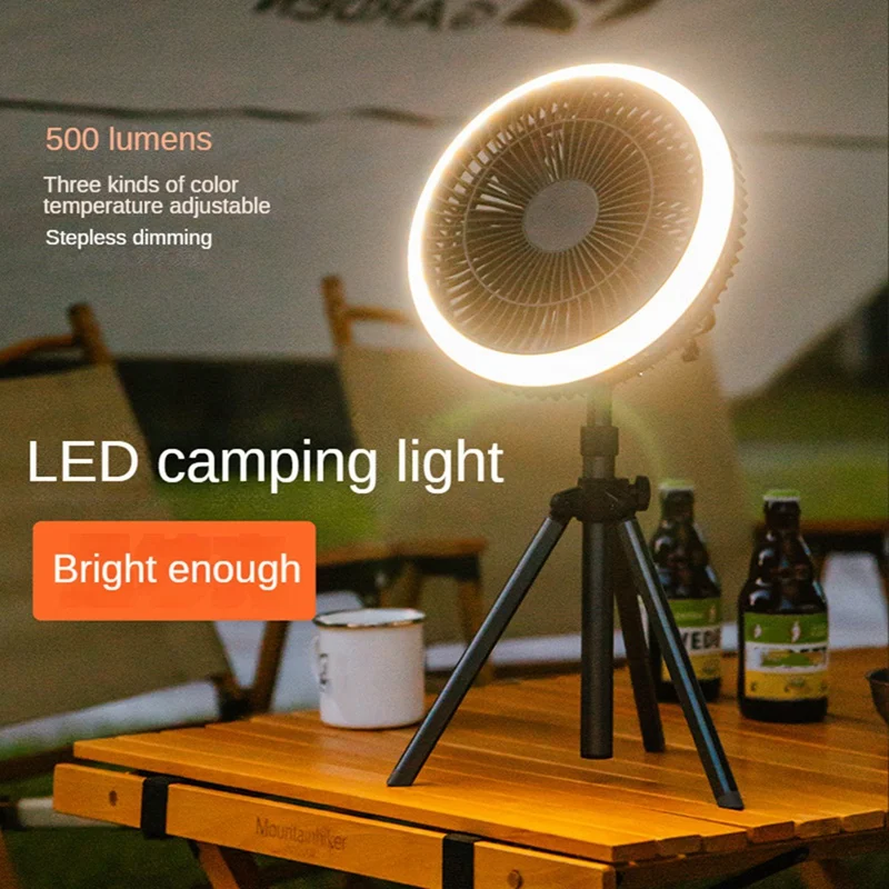 Multifunction Camping Fan Desk Tripod Stand Air Cooling Fan USB Chargeable With Night Light
Multifunction Camping Fan Desk Tripod Stand Air Cooling Fan USB Chargeable With Night Light
