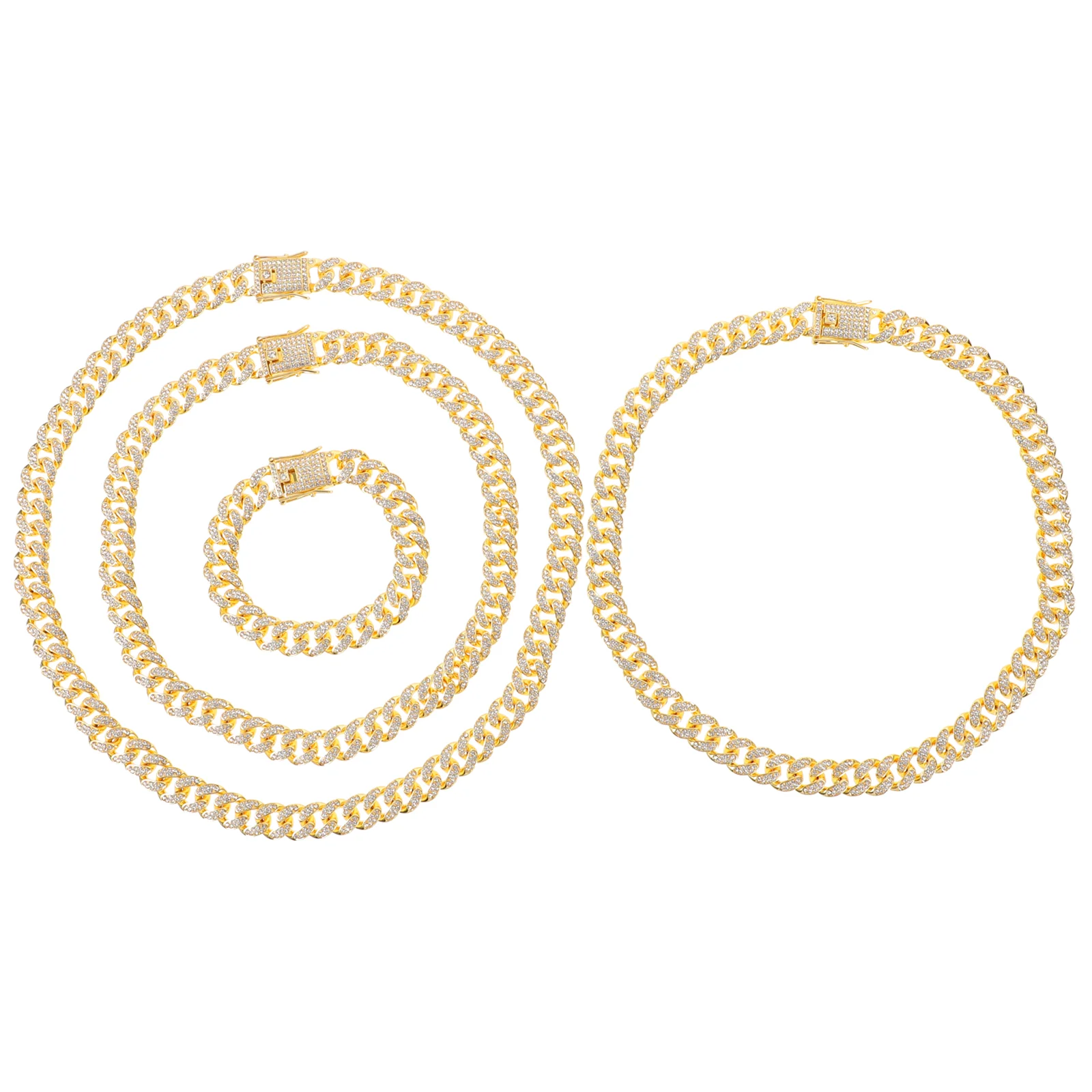 4 Pcs Hip Hop Necklace Link Chain Bracelet Jewelry Mens Necklaces for Choker Male Female
4 Pcs Hip Hop Necklace Link Chain Bracelet Jewelry Mens Necklaces for Choker Male Female