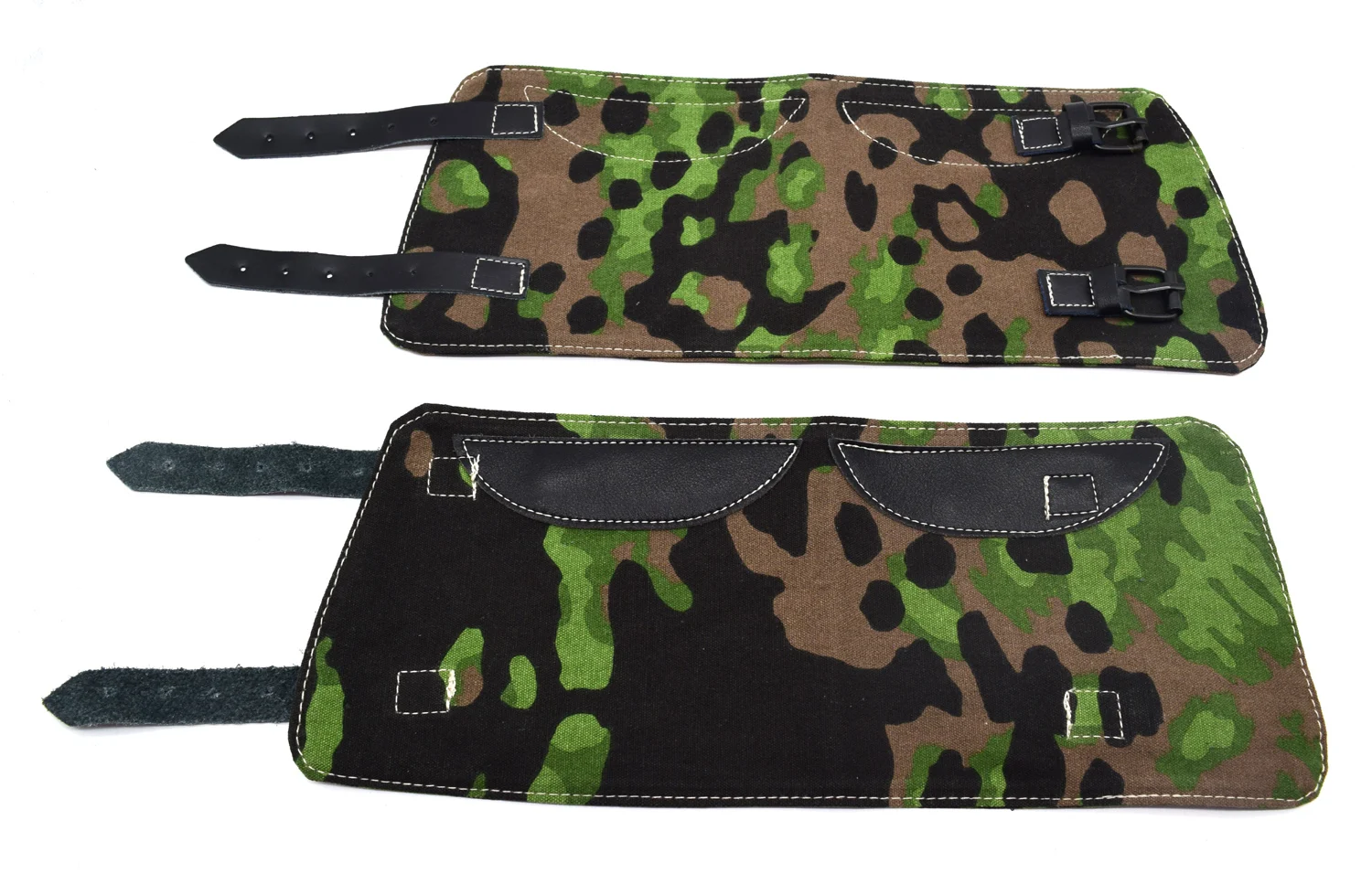 

Reproduction WWII War Reenactments German Leggings Puttee Gaiters Plane Tree Camo Spring Color