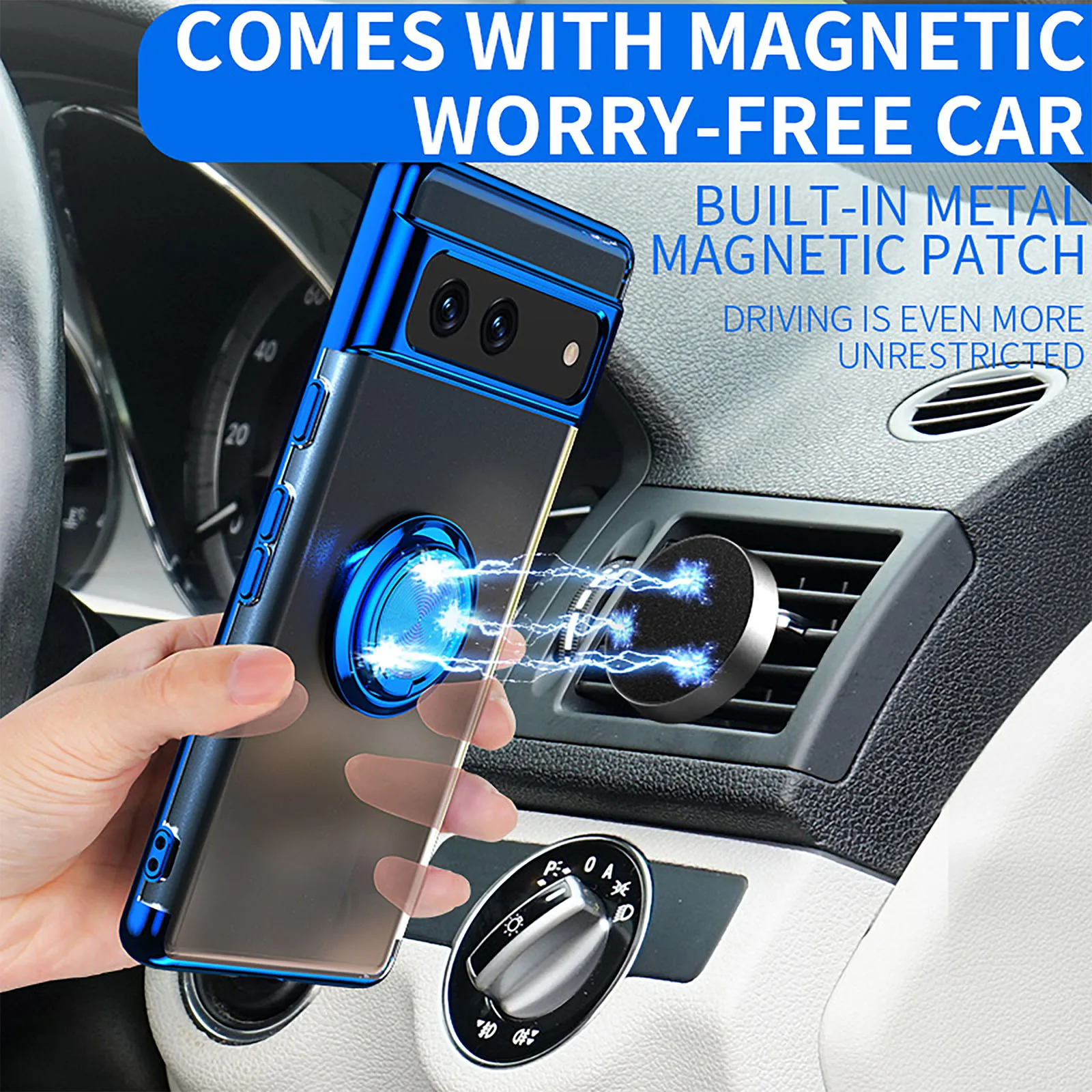 Magnetic Car Phone Case for Google Pixel 7 Pro Soft TPU and Hard PC Smartphone Case with Ring Holder Clear Shockproof Phone Case
Magnetic Car Phone Case for Google Pixel 7 Pro Soft TPU and Hard PC Smartphone Case with Ring Holder Clear Shockproof Phone Case