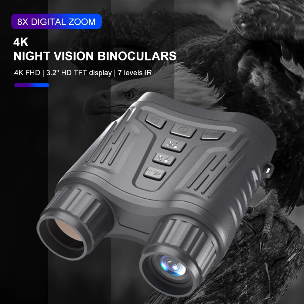 Бинокль ночного видения NV2180 4K 1080P, телескоп с 8-кратным увеличением, 300 м, без фото-и видеосъемки, для походов, наблюдения за птицами
Бинокль ночного видения NV2180 4K 1080P, телескоп с 8-кратным увеличением, 300 м, без фото-и видеосъемки, для походов, наблюдения за птицами
