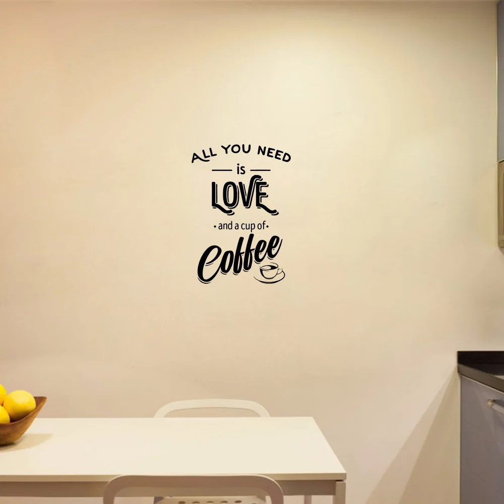 1 pc all you need is love and a cup of coffee Home Decor Wall Stickers Waterproof Wallpaper Self Adhesive Vinyl Waterproof Art
1 pc all you need is love and a cup of coffee Home Decor Wall Stickers Waterproof Wallpaper Self Adhesive Vinyl Waterproof Art