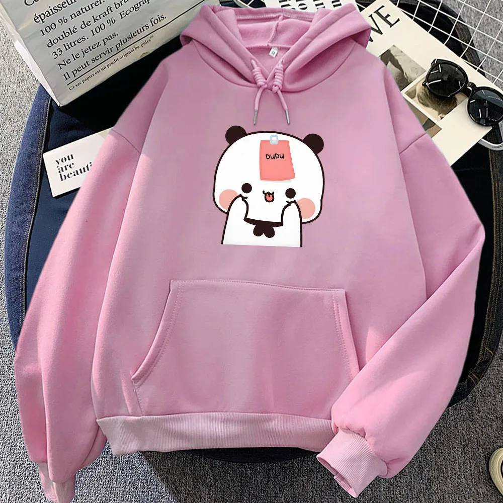 

Panda Bear Bubu Dudu Hoodies Cartoon Graphic Printing Hooded Sweatshirts Streetwear Casual Women/Men Clothing Cute Print Hoody