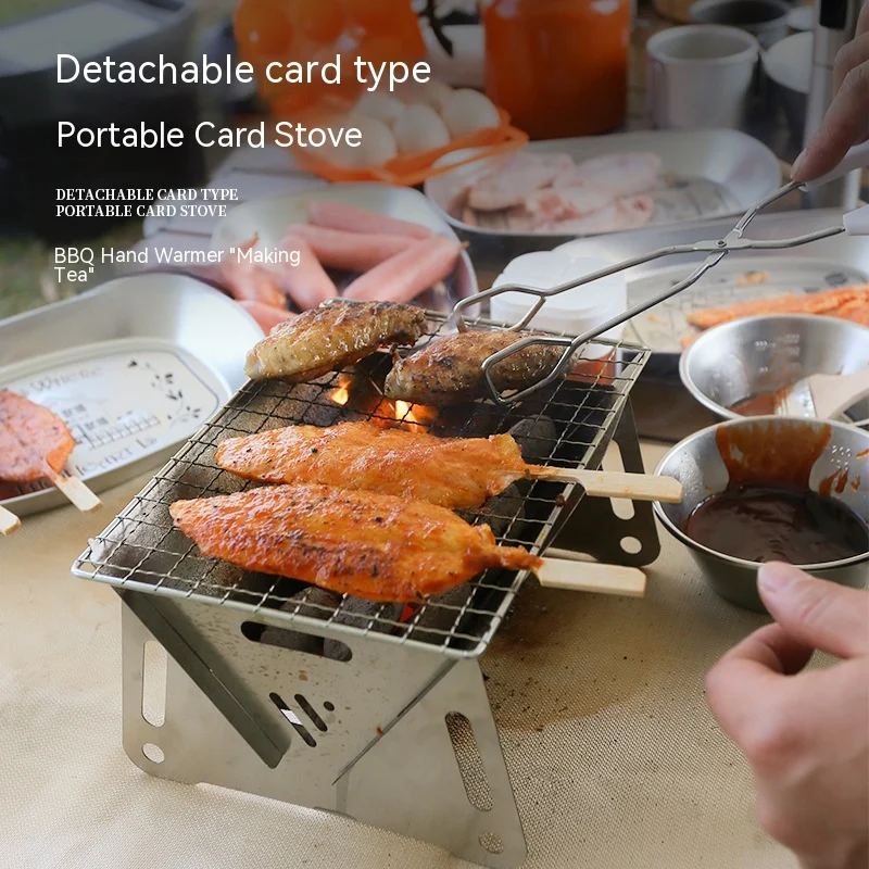 Portable Folding Barbecue Grill Heating Stoves Multifunction Camping BBQ Grill Rack Net Firewood Stove Stainless steel BBQ Grill
Portable Folding Barbecue Grill Heating Stoves Multifunction Camping BBQ Grill Rack Net Firewood Stove Stainless steel BBQ Grill
