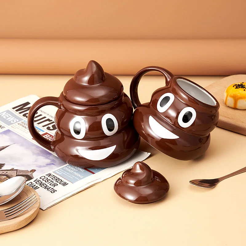 Creative Cartoon Smile Poop Mug Tea Coffee Cup Funny Humor Gift 3D Pile of Poop Mugs With Handgrip Lid Tea Office Cup Drinkware
Creative Cartoon Smile Poop Mug Tea Coffee Cup Funny Humor Gift 3D Pile of Poop Mugs With Handgrip Lid Tea Office Cup Drinkware