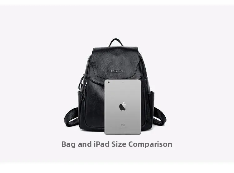 Women's Large Capacity Casual PU Leather Backpack Versatile Shoulder Bag Can Be Stickered for Labeling Work Leisure Travel Women's Large Capacity Casual PU Leather Backpack Versatile Shoulder Bag Can Be Stickered for Labeling Work Leisure Travel