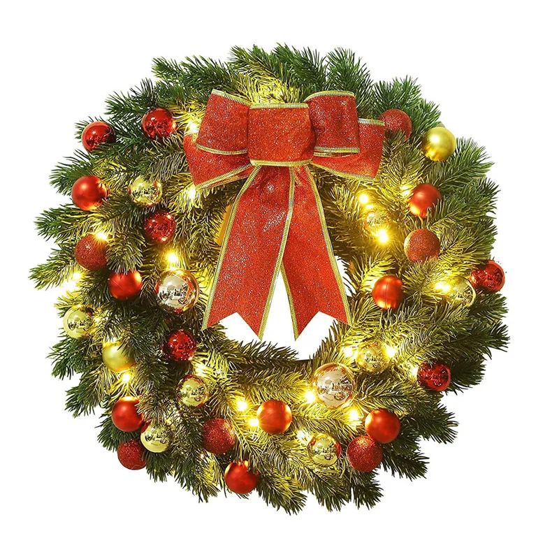 16inch Christmas Wreath Red LED Light Christmas Wreath for Front Door Champagne with Bow 2024 Garland Ornament Decoration
16inch Christmas Wreath Red LED Light Christmas Wreath for Front Door Champagne with Bow 2024 Garland Ornament Decoration